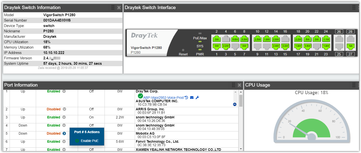 DrayTek POE Switches